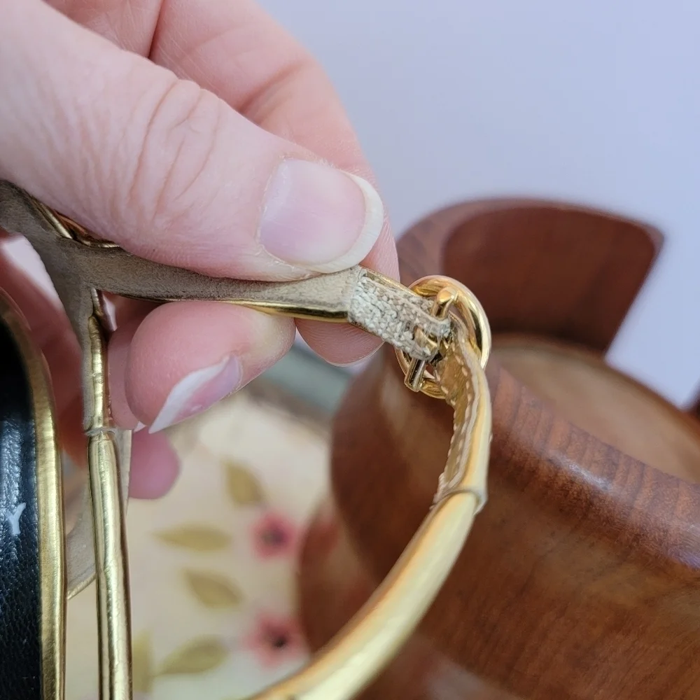 Pierre Hardy Gold Metallic Leather Wedge Strappy Sandal Size 36.5 - Picture 10 of 10